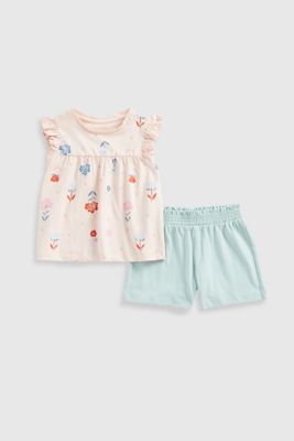 Floral Top and Shorts Set