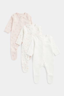 My First Mouse Baby Sleepsuits - 3 Pack