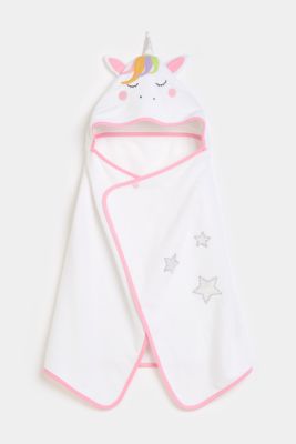 Mothercare Unicorn Cuddle and Dry Hooded Toddler Towel