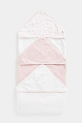 Mothercare Bunny Cuddle and Dry Hooded Towels - 3 Pack