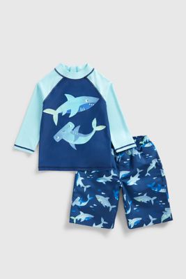 Shark UPF50+ Sunsafe Rash Vest and Woven Shorts