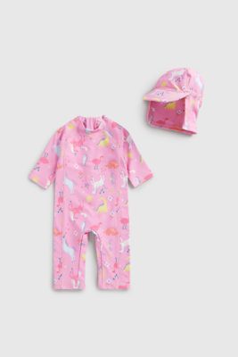 Pink Sunsafe Suit and Keppi UPF50+