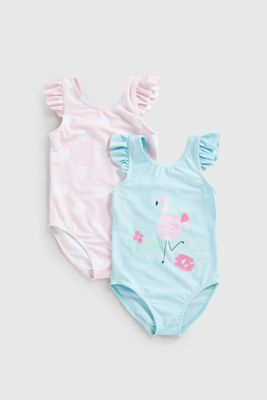 Flamingo and Spot Swimsuits - 2 Pack