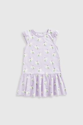 Lilac Floral Jersey Dress