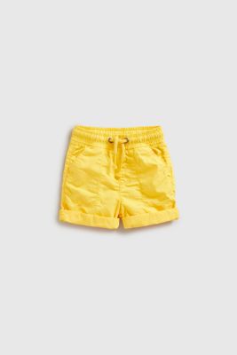 Yellow Poplin Shorts