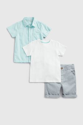 Shirt, T-shirt and Shorts Set