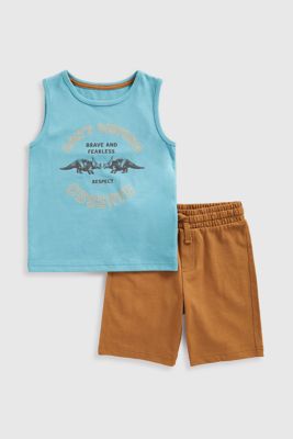 Dino Vest T-Shirt and Shorts Set
