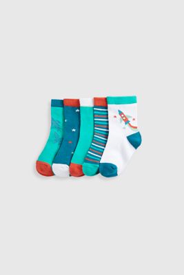 Space Rocket Socks - 5 Pack