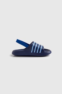 Blue Stripe Slider Sandals