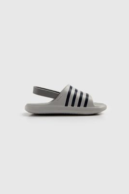 Grey Stripe Slider Sandals