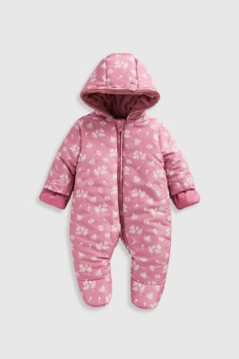 Pink Floral Snowsuit