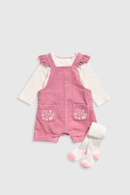 Cord Dungaree Set