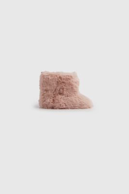 Pink Fluffy Pram Boots