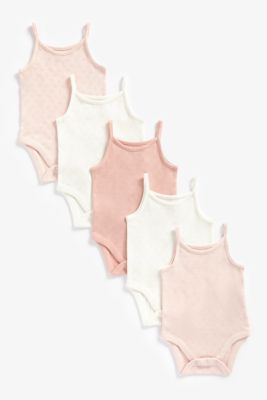 Pointelle Cami Bodysuits - 5 Pack