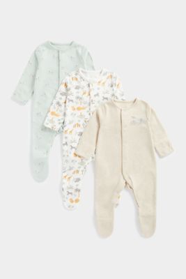 Little Zoo Sleepsuits - 3 Pack