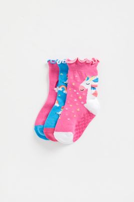 Unicorn Slip-Resist Socks - 3 Pack