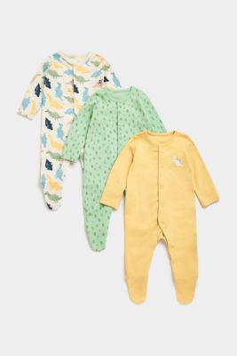 Dinosaur Sleepsuits - 3 Pack