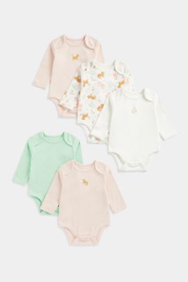 Kitten Long-Sleeved Baby Bodysuits - 5 Pack