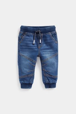Dark-Wash Denim Jogger Jeans