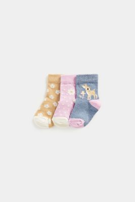Floral Baby Socks - 3 Pack