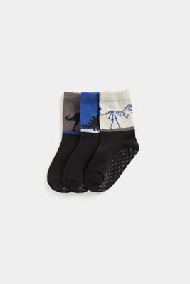 Dinosaur Slip-Resist Socks - 3 Pack