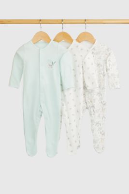 Safari Baby Sleepsuits - 3 Pack