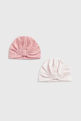 Pink Baby Hats - 2 Pack