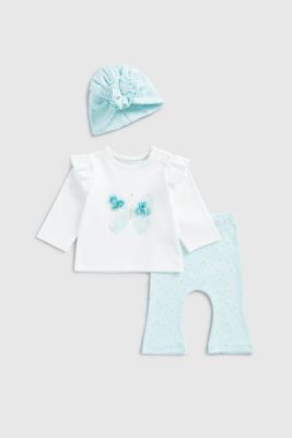 Butterfly 3-Piece Baby Outfit Set