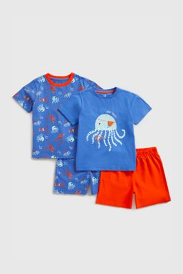 Octopus Shortie Pyjamas - 2 Pack