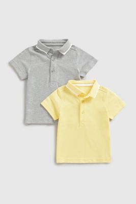 Yellow and Grey Polo Shirts - 2 Pack