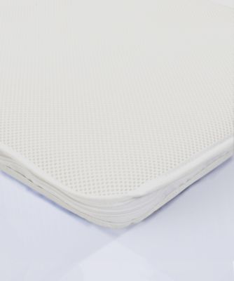 Mothercare 38 x 89cm Crib Square End SAFEseal Foam Mattress with Spacetec and COOLMAX freshFX