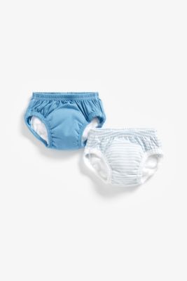 mothercare blue trainer pants (medium) - 2 pack