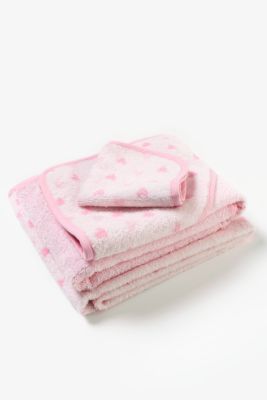mothercare pink towel bale - 3 pack