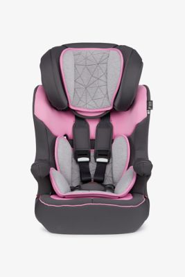 mothercare advance xp highback booster car seat - grey/pink