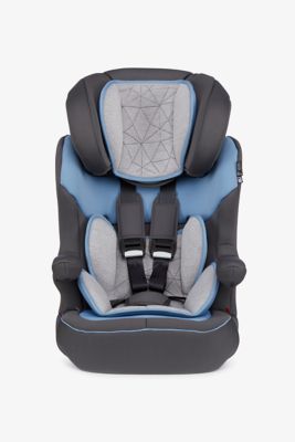 mothercare advance xp highback booster car seat - grey/blue