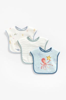 Mothercae You, Me and the Sea Toddler Bibs - 3 Pack