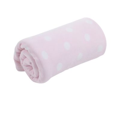 mothercare cot or cot bed fleece blanket - pink