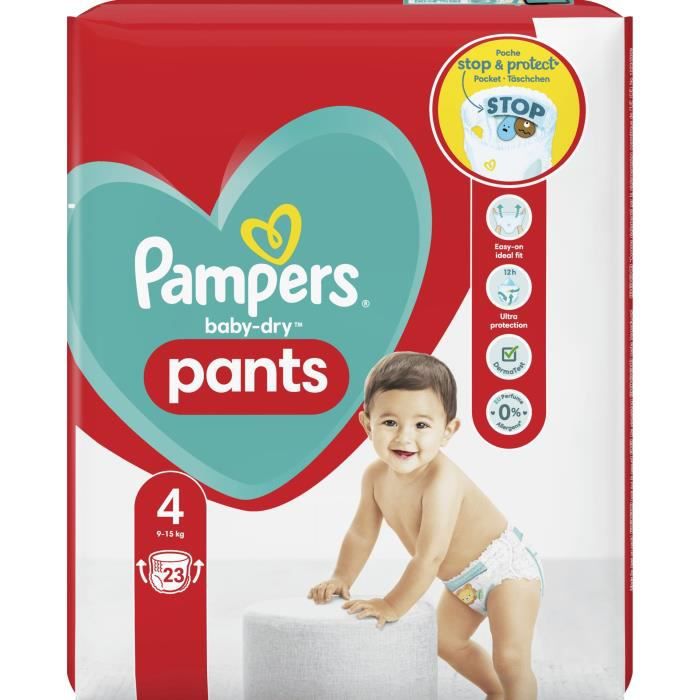 Pampers Baby-Dry Pants Size 4 Jumbo Pack (9-15KG) 74 pcs (UK)